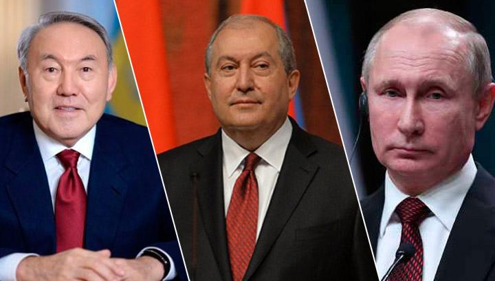 Հայաստանի և Ղազախստանի, Ղազախստանի և ՌԴ նախագաները քնարկել են հայաստանյան իրավիճակը