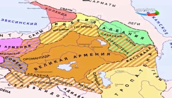 Մեծ Հայքի քարտեզը՝ ադրբեջանական հեռուստաեթերում