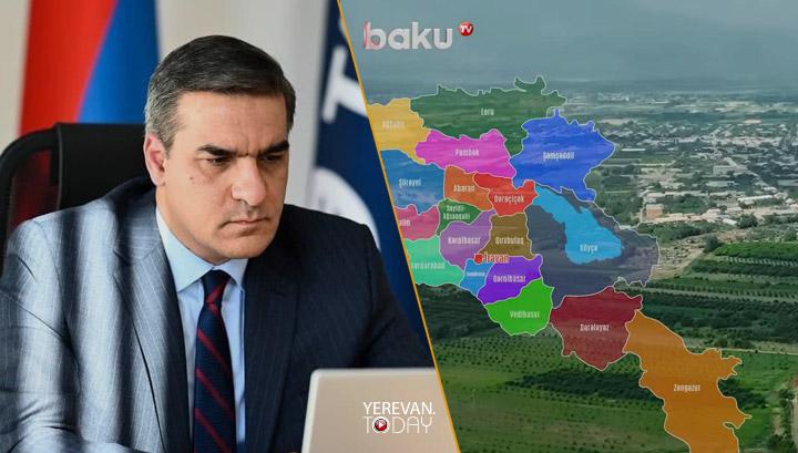 Baku TV-ով Հայաստանի ամբողջ տարածքը արդեն քարտեզով ներկայացվում է Ադրբեջան․ Թաթոյան