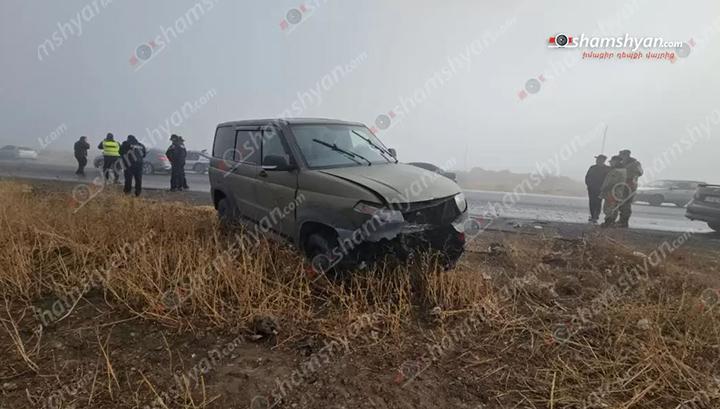 Արագածոտնում բախվել են ՀՀ ՊՆ-ի «UAZ Patriot»-ն ու 2 «Opel»-ները. կա 3 վիրավոր