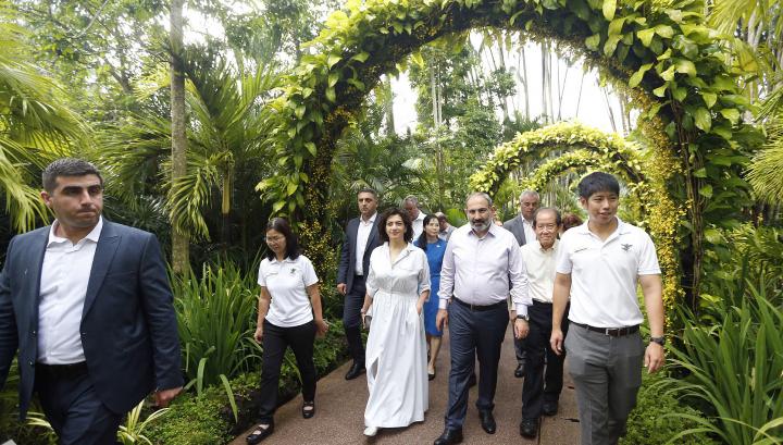 Նիկոլ Փաշինյանն ու Աննա Հակոբյանն այցելել են Սինգապուրի բուսաբանական այգի