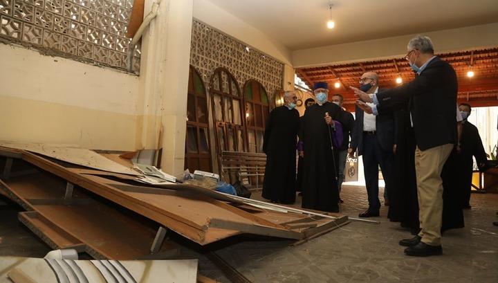 Արամ Ա-ն այցելել է Բեյրութի պայթյունից վնասված հայկական եկեղեցիները