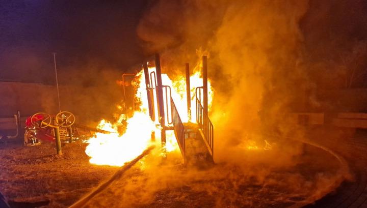 Մալաթիայում խաղահրապարակ են այրել