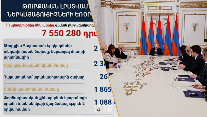 Թուրքական 10 լրատվամիջոցների ներկայացուցիչների եռօրյա մեդիատուրի իրականացման համար պետբյուջեից հատկացվել է 7 550 280 դրամ