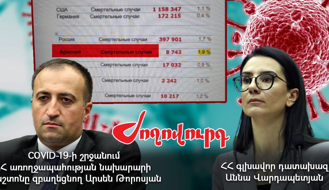 Արսեն Թորոսյանի օրոք 230 մլն դրամի հավելագրումներ են արվել ՔՈՎԻԴ-19-ի հիվանդների վրա. «Ժողովուրդ»