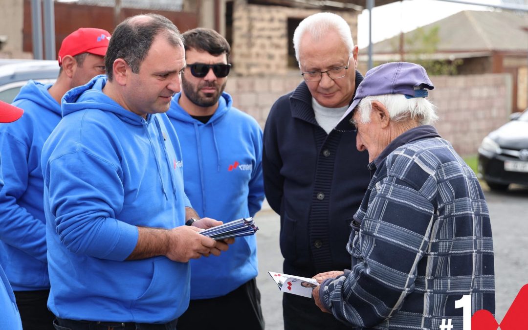 «Հաղթանակ» դաշինքը՝ Սևակ Խաչատրյանի գլխավորությամբ,  հանդիպել է Վաղարշապատի բազմաթիվ քաղաքացիների հետ
