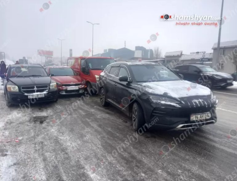 Շղթայական ավտովթար՝ Կոտայքի մարզում․ բախվել է 5 մեքենա