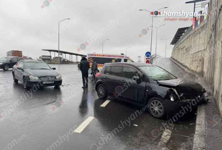 Բախվել են «Mercedes»-ը և «Nissan Tiida»-ն․ կա 4 վիրավոր