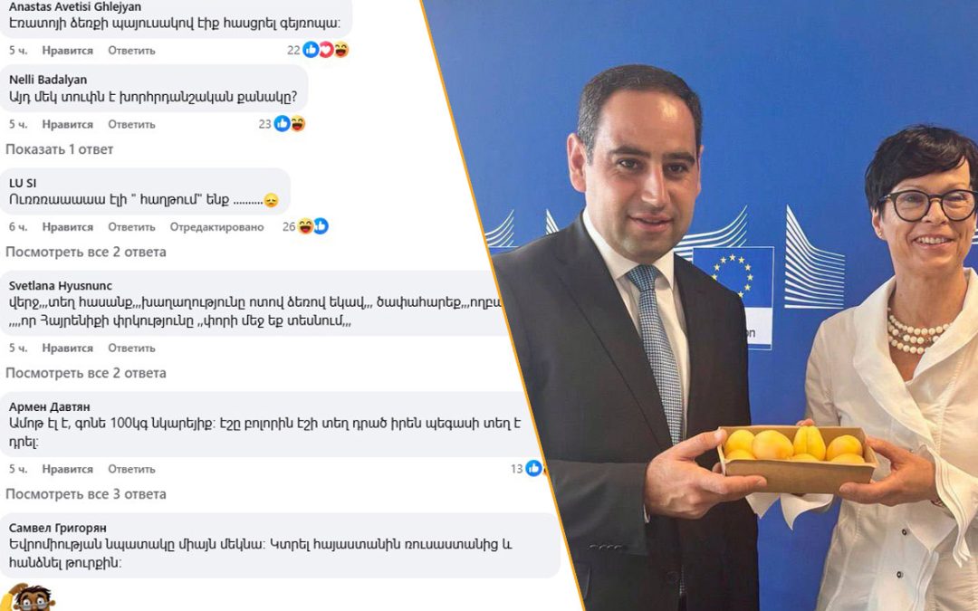 Ձեռի բագաժո՞վ ա տարել․ ֆեյսբուքյան օգտատերեը ծաղրում են 7-8 ծիրանի «խորհրդանշական մուտքը» Եվրոպա