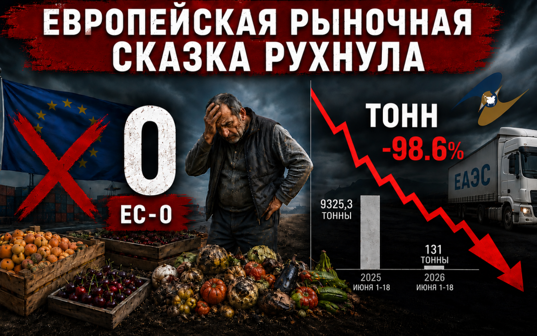 Сказка о «европейских рынках» рухнула: из Армении в ЕС не экспортировано ни фруктов, ни овощей – цифры
