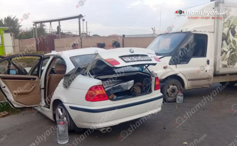 Աշտարակի խճուղում բախվել են «Ford Transit»-ը և «BMW»-ն․ 3 վիրավորներից մեկն անչափահաս է